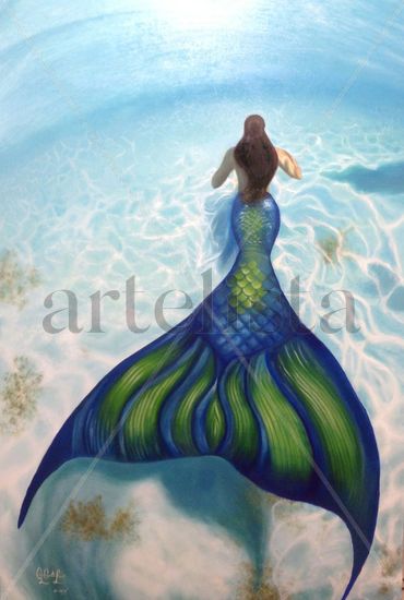 la sirena Oil Canvas Marine Painting