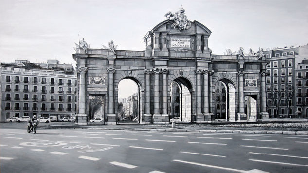 La Puerta de Alcalá Oil Panel Landscaping