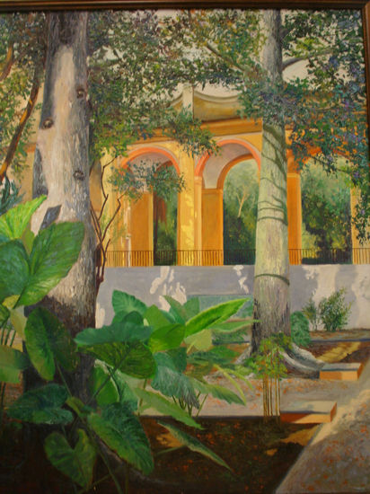 jardines del Alcazar de Sevilla Oil Canvas Landscaping