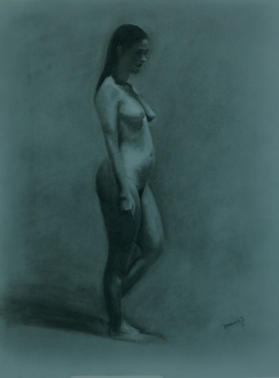 Desnudo de perfil Charcoal