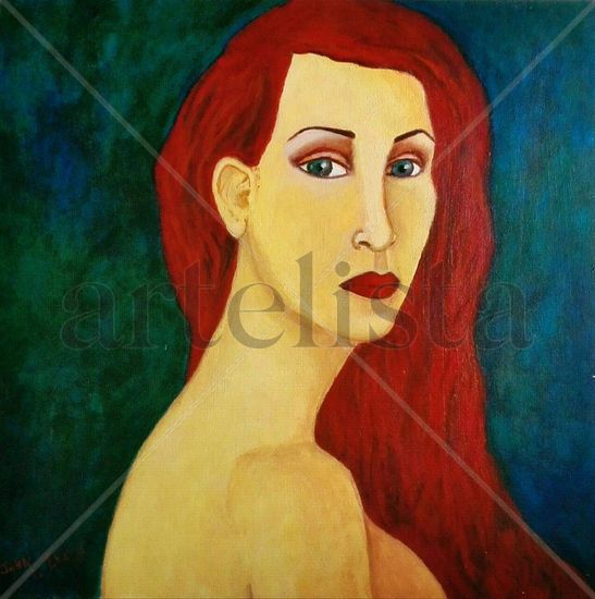 Retrato de Sirena. Acrylic Panel Portrait