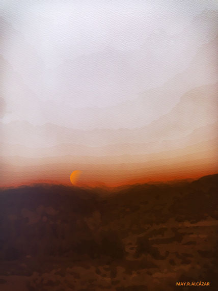 Paisaje atardecido