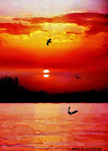 Atardecer marino