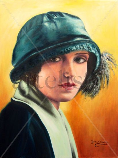 Tina Modotti, The Sufragette Oil Canvas Portrait