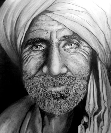 Anciano de medio oriente Graphite