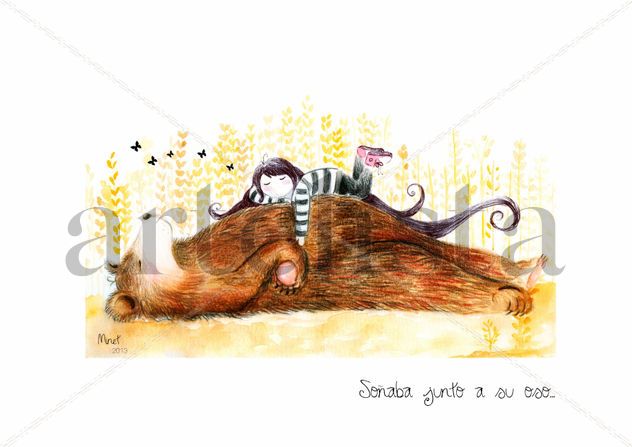 Soñaba junto a su oso