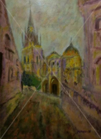 Catedral de Toledo Acrylic Paper Landscaping