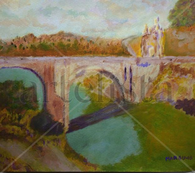 Puente Alcántara de Toledo Acrylic Paper Landscaping