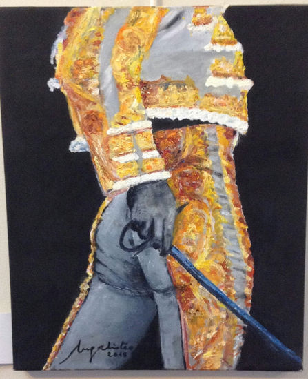 Torero Oil Canvas Figure Painting