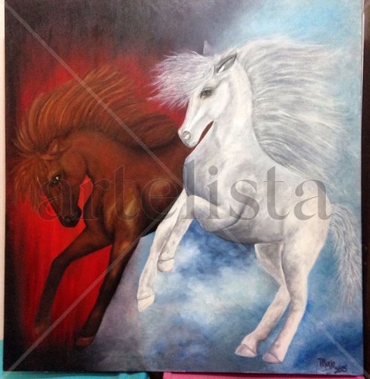 Caballos Oil Canvas Animals