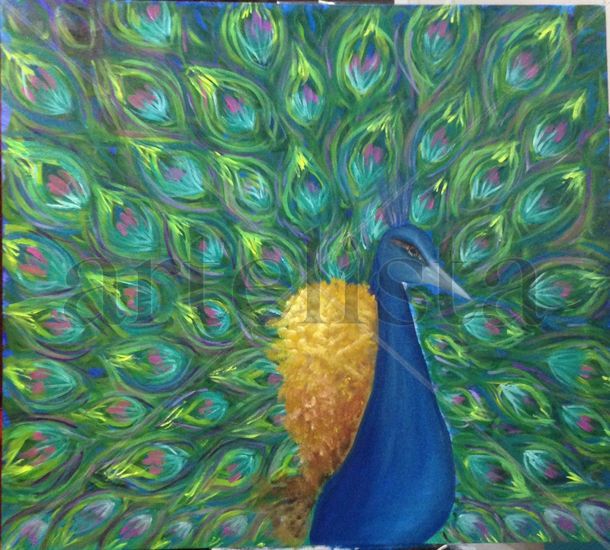 Pavo Real Oil Canvas Animals