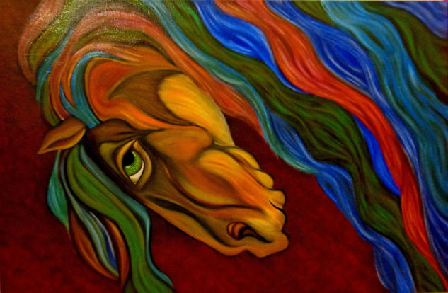 MIRADA EQUINA Oil Canvas Animals