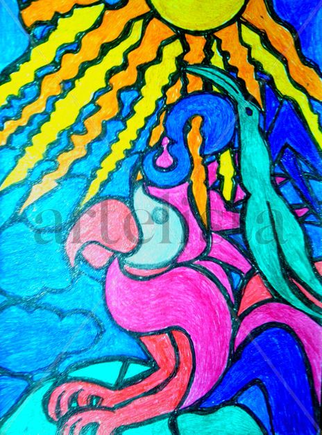 Pajaros en sol