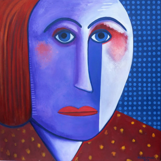 "Nunca se Supo que es Una Mirada" Oil Canvas Figure Painting