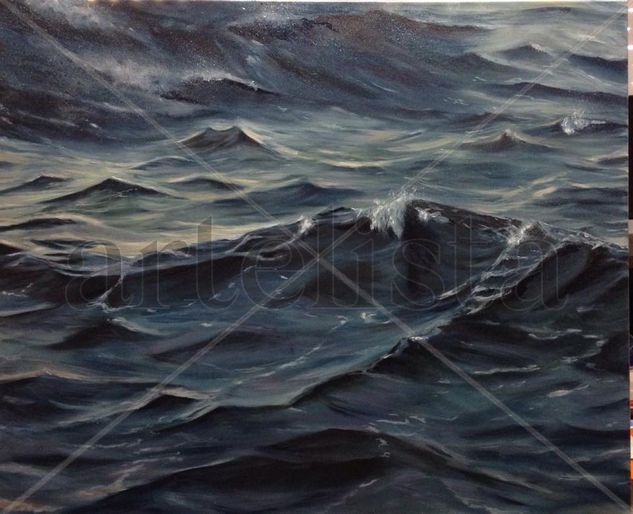 Mar (negro) Oil Canvas Marine Painting