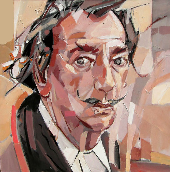 Retrato de Salvador Dalí Acrylic Canvas Portrait