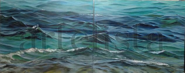 Mar (verde) Oil Canvas Marine Painting