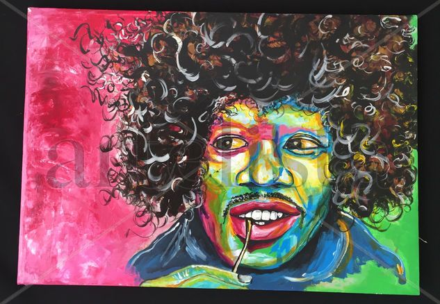 Hendrix/1 Acrylic Canvas Portrait