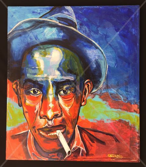 Blue-Johnson Acrylic Canvas Portrait