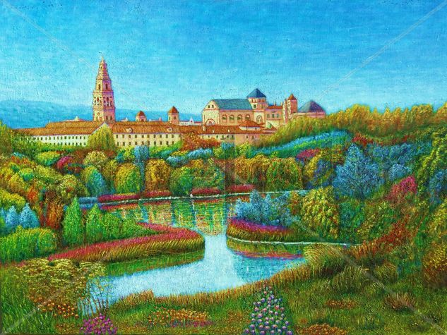 Sotos de la Albolafia Cordoba Oil Canvas Landscaping