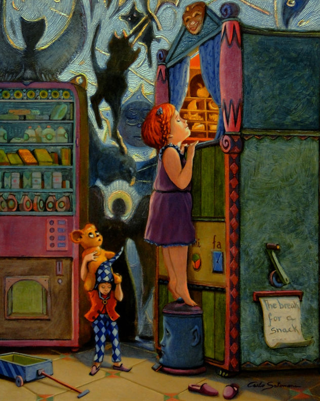 La pausa para una merienda - (enmarcado)