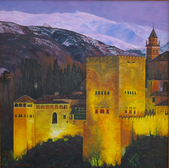 Alhambra Granada Oil Canvas Landscaping