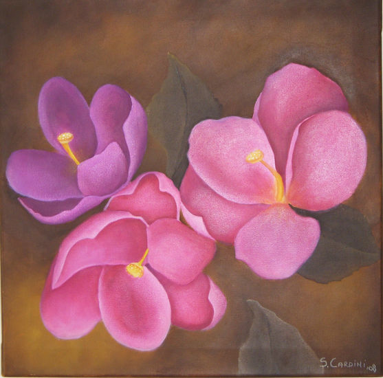 Magnolias Oil Canvas Floral Painting