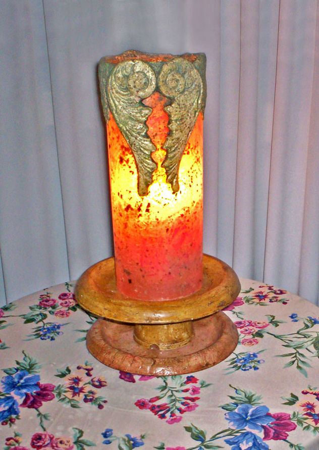 ILUMINACION  :::  VELADOR ARTESANAL DE RESINA