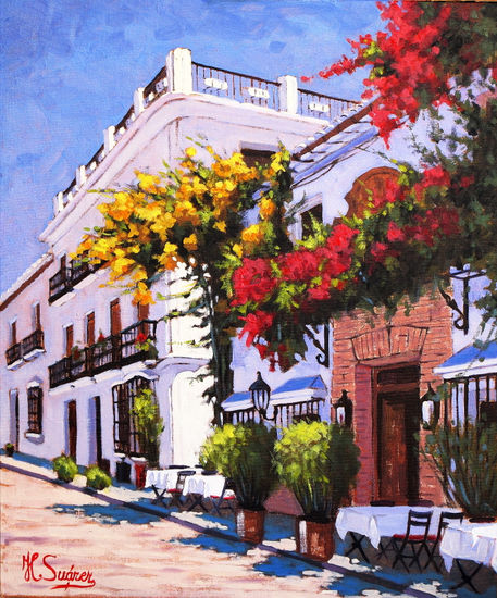 MARBELLA.- CALLE ANCHA Oil Canvas Landscaping