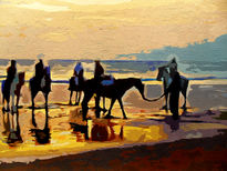 Caballos en la playa