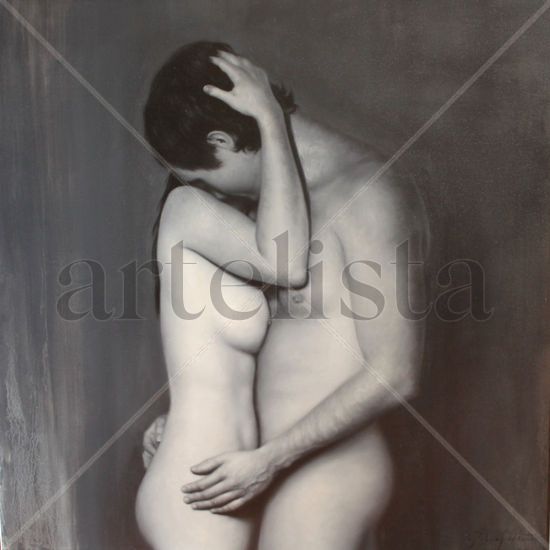 Amantes Oil Canvas Figure Painting