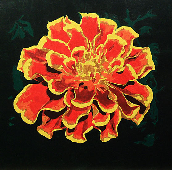 Flor Acrylic Canvas Floral Painting