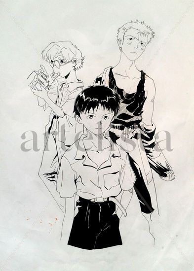 Evangelion Fan Art Ink