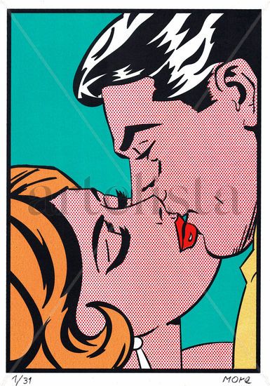 Pareja Pop Art Screen-Printing