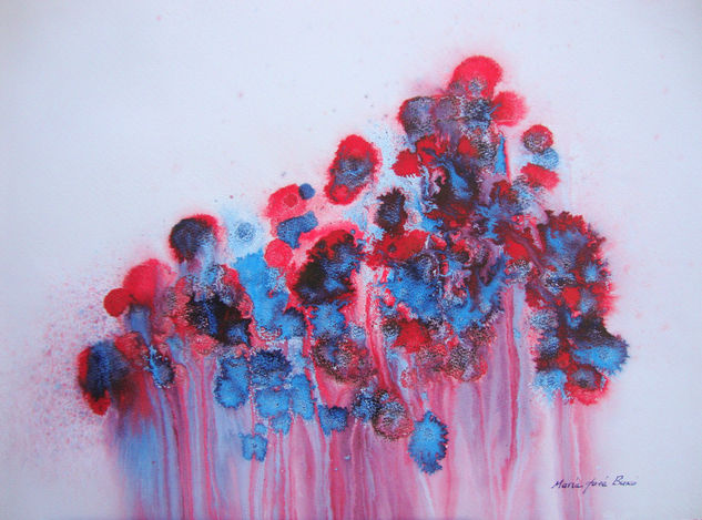 Flores Ink Paper Floral Painting