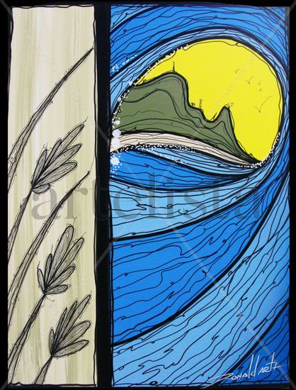 Desde mi Ventana Mixed media Panel Marine Painting