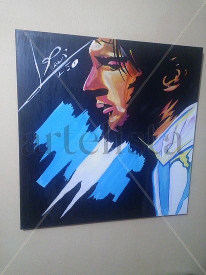 Messi Pop Art Acrylic Panel Portrait