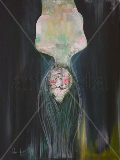 "Pensamientos Invertidos" Acrylic Canvas Figure Painting