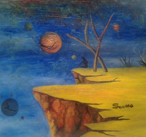 de la serie la pescadora de sueños Oil Panel Landscaping