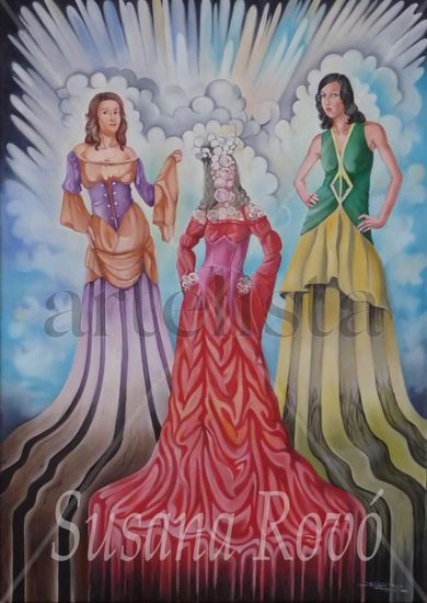 Dos mujeres Oil Canvas Portrait