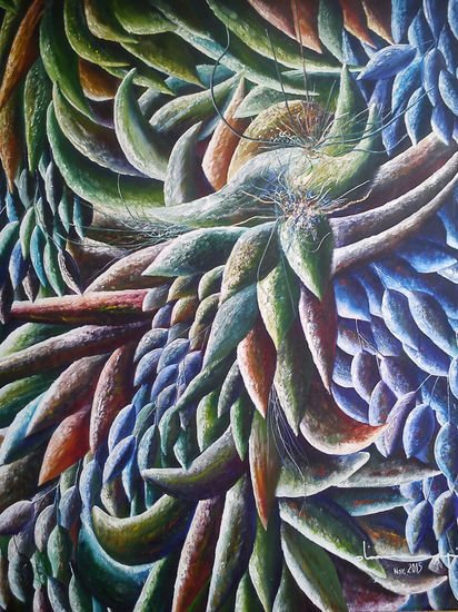 Monte y Culebra 1 Acrylic Textile Floral Painting