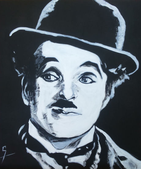 Chaplin chaplin Acrylic Panel Figure Painting