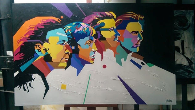 The Beatles vector Acrylic Canvas Figure Painting