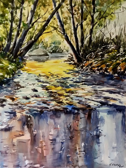 Color y reflejos Watercolour Paper Landscaping