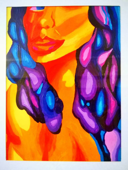 Nina I Acrylic Card Figure Painting