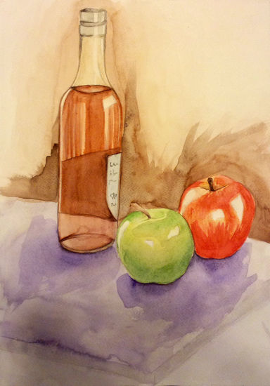 Sin título Watercolour Paper Still Life Paintings