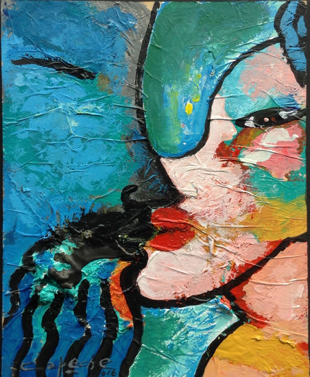 El beso3 Acrylic Panel Portrait