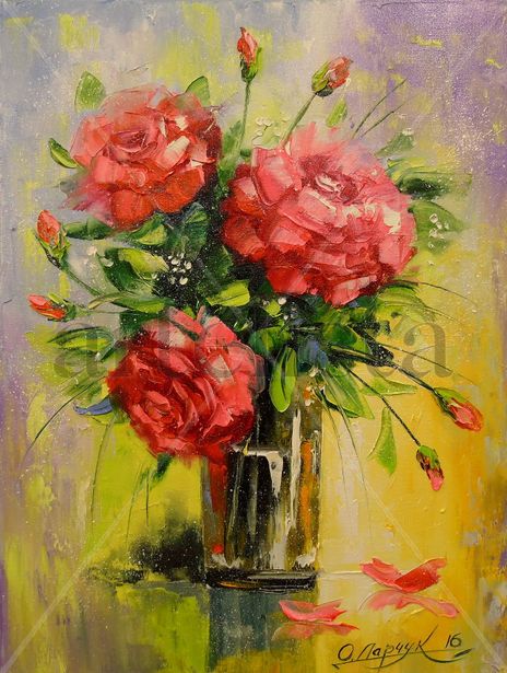 El ramo de rosas rojas