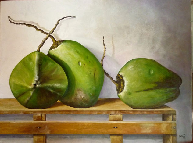 COCOS VERDES Oil Textile Still Life Paintings