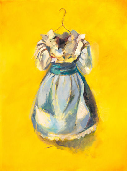 Doll's Dress Oil Canvas Figure Painting